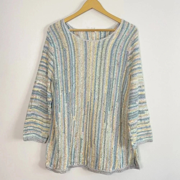 J. Jill Pastel Multicolored Knit Sweater - Picture 1 of 9